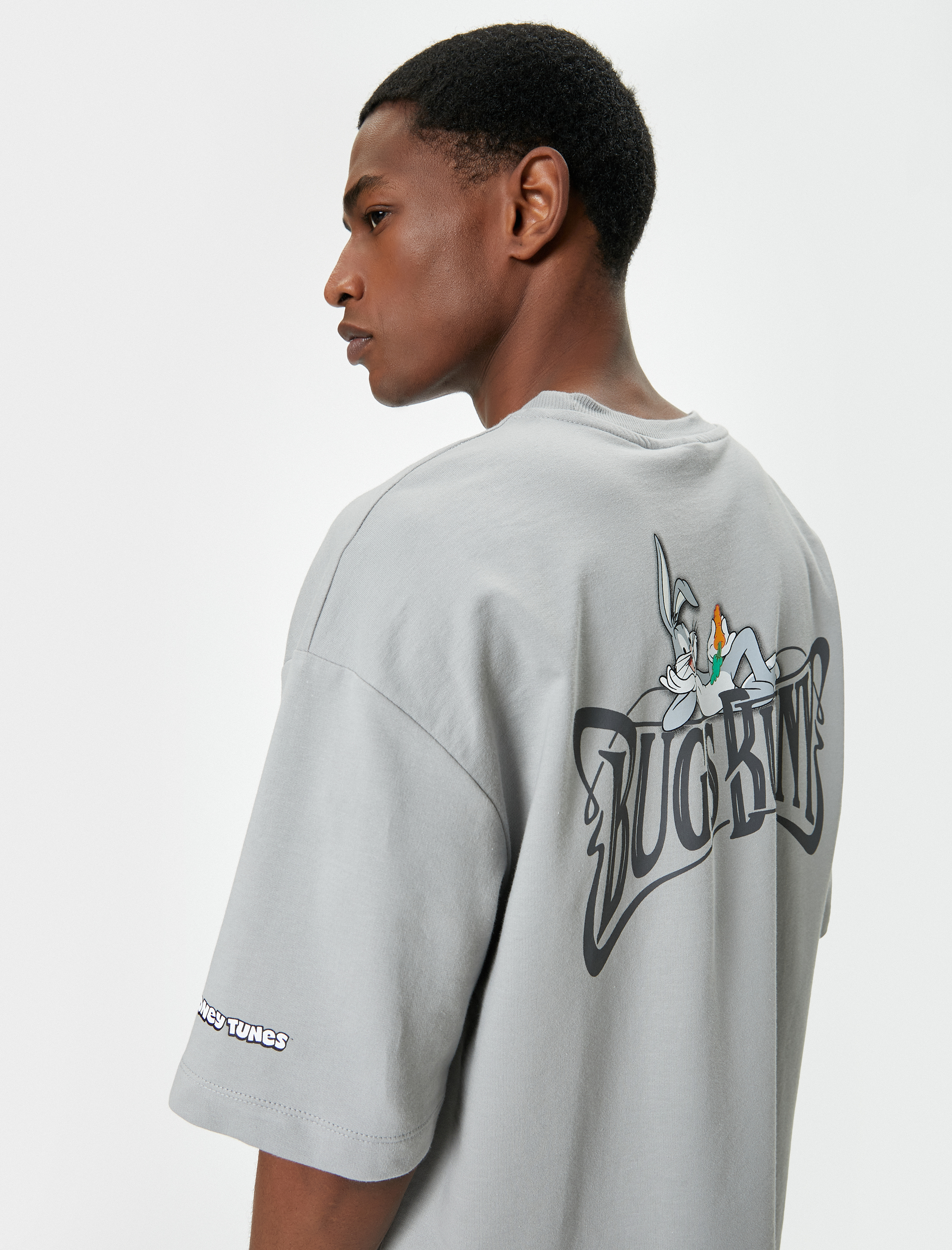   Bugs Bunny Oversize Tişört Lisanslı Arkası Baskılı