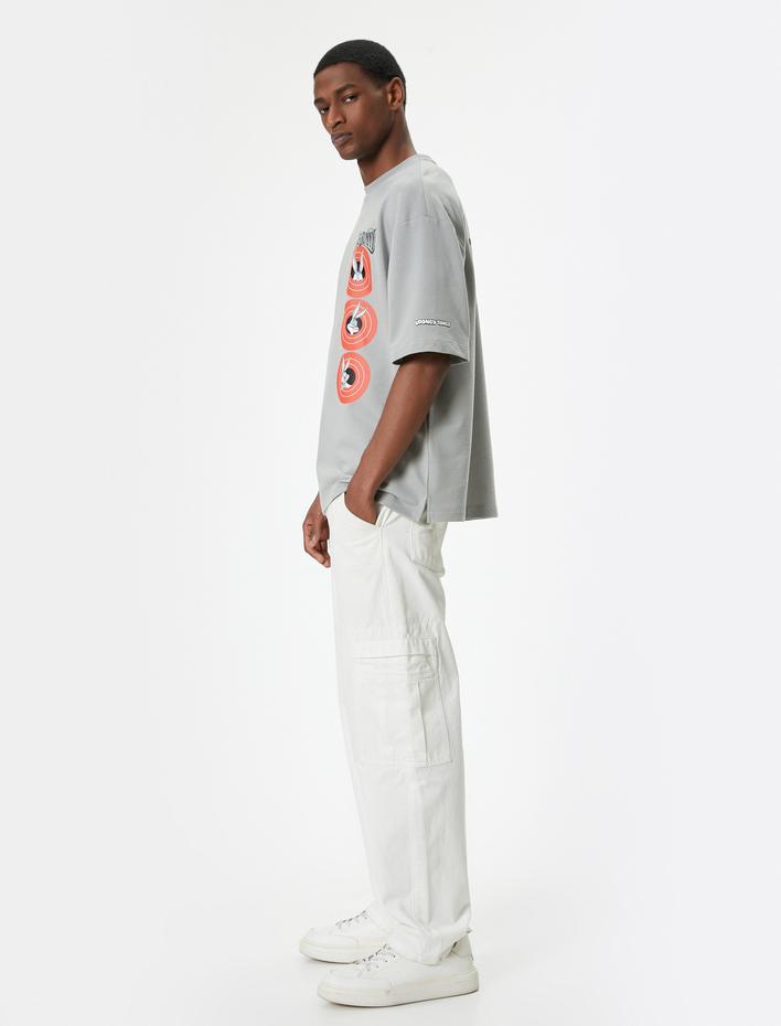  Bugs Bunny Oversize Tişört Lisanslı Arkası Baskılı