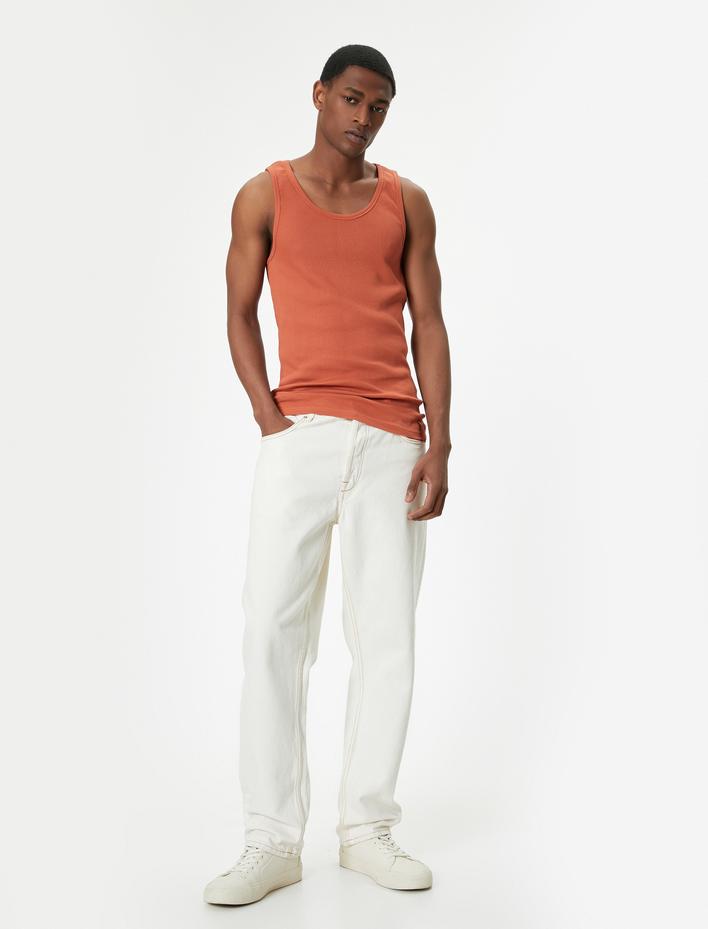  Kolsuz Atlet Slim Fit Bisiklet Yaka