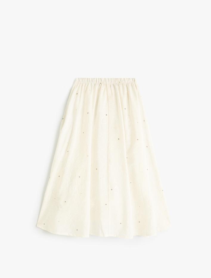 Kız Çocuk Fistolu Midi Etek