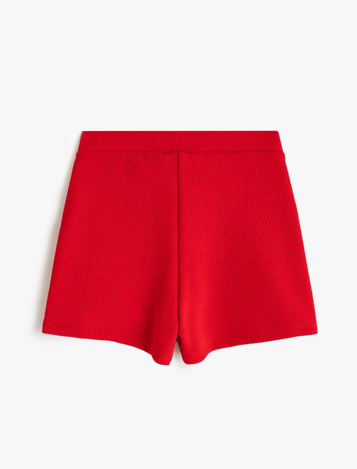 Kız Çocuk Basic Mini Şort Etek Kruvaze Beli Lastikli