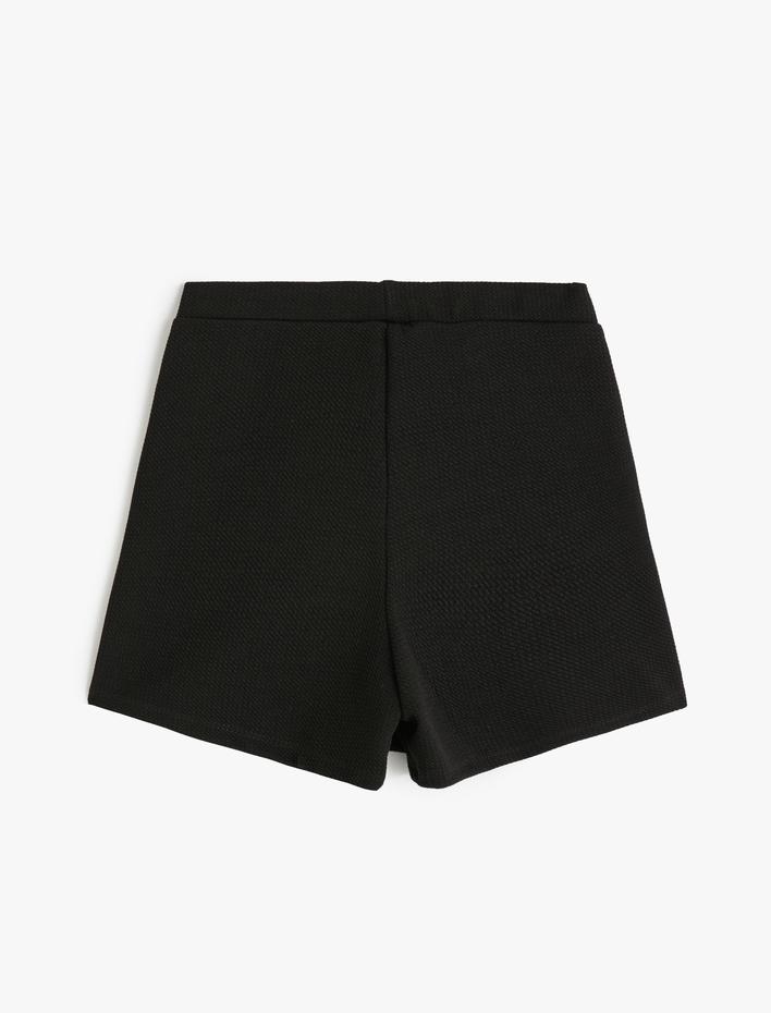 Kız Çocuk Basic Mini Şort Etek Kruvaze Beli Lastikli