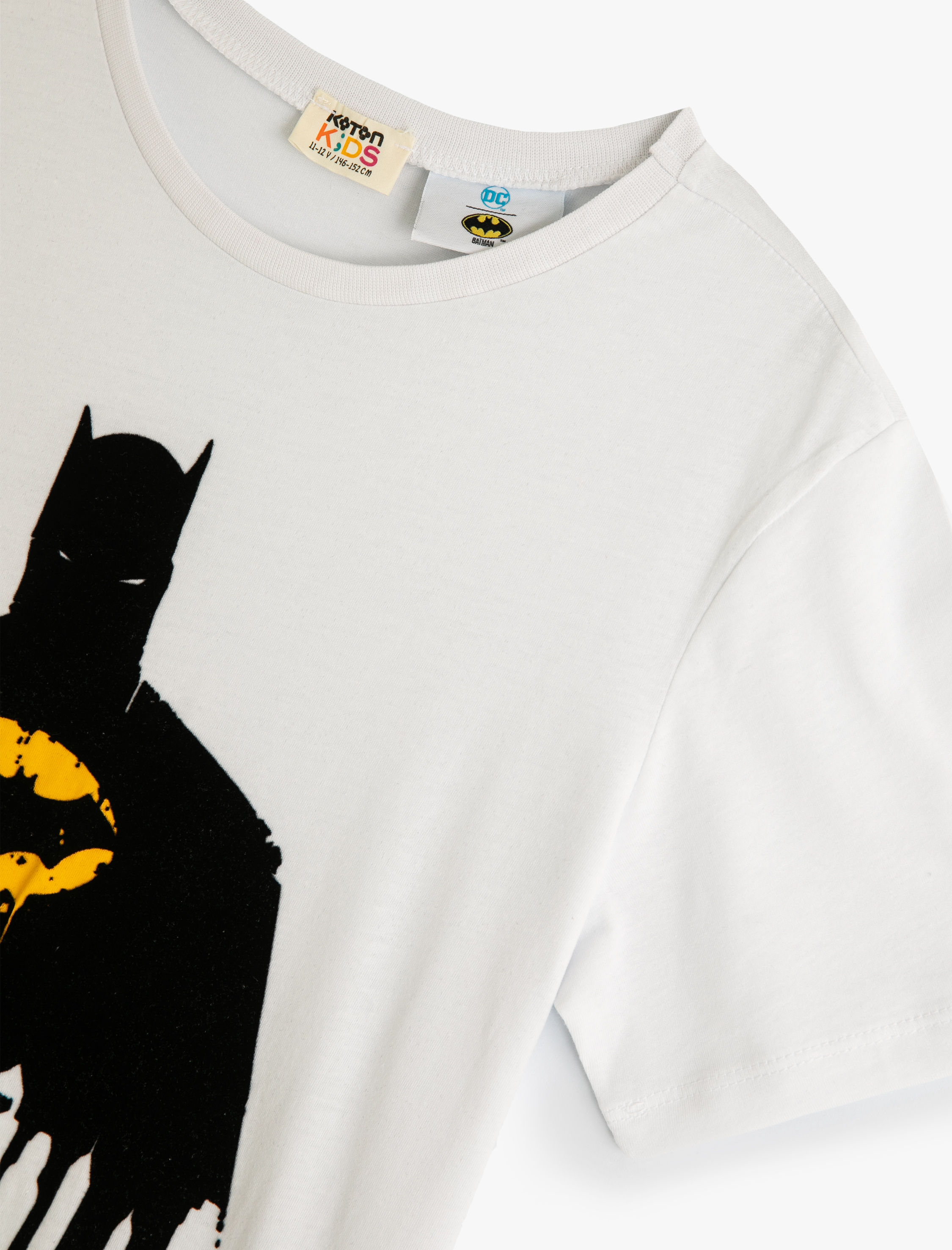 Erkek Çocuk Batman Tişört Lisanslı Kısa Kollu Bisiklet Yaka