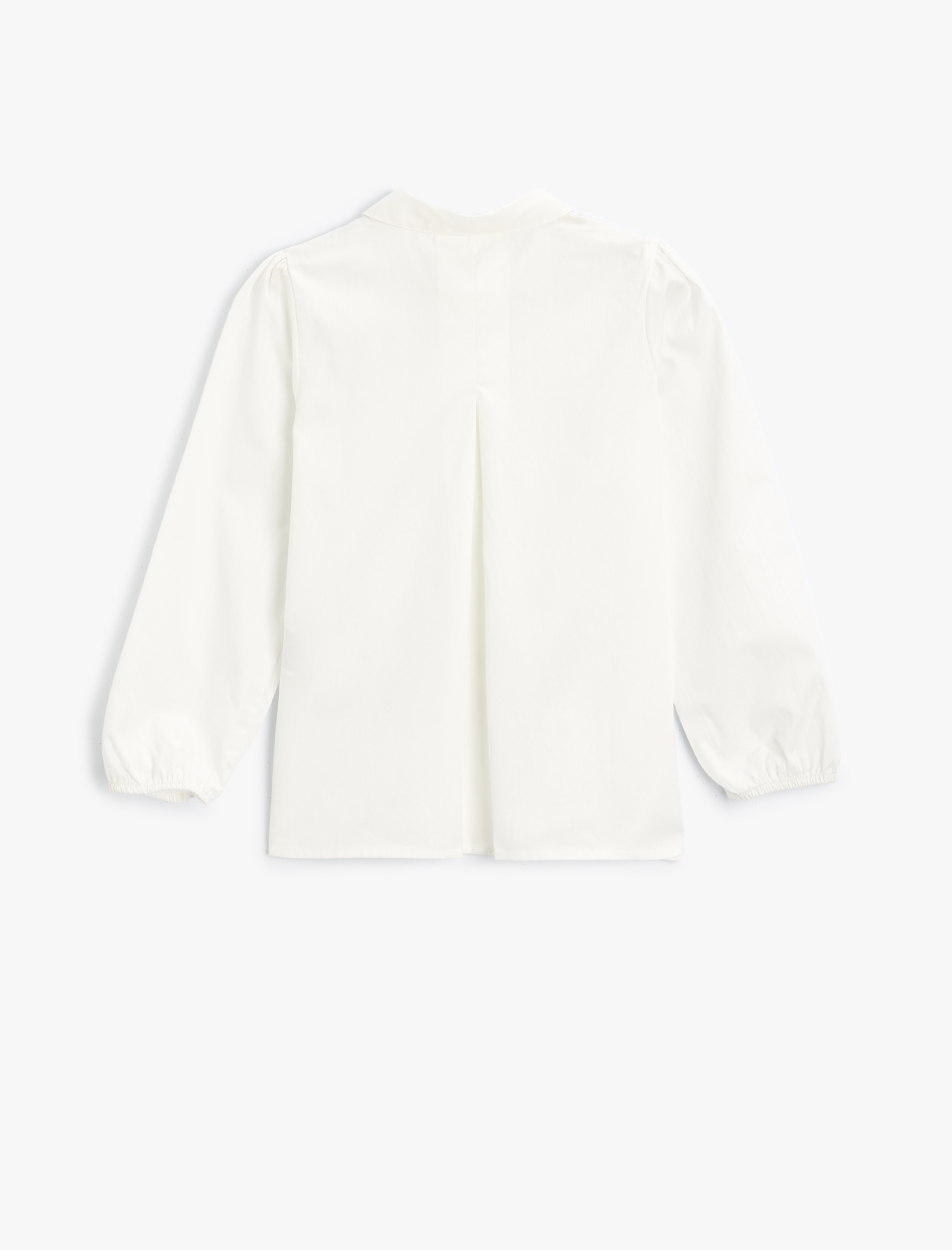  Kız Çocuk Fiyonklu Uzun Kollu Fırfır Detaylı Düğmeli Bebe Yaka Gömlek