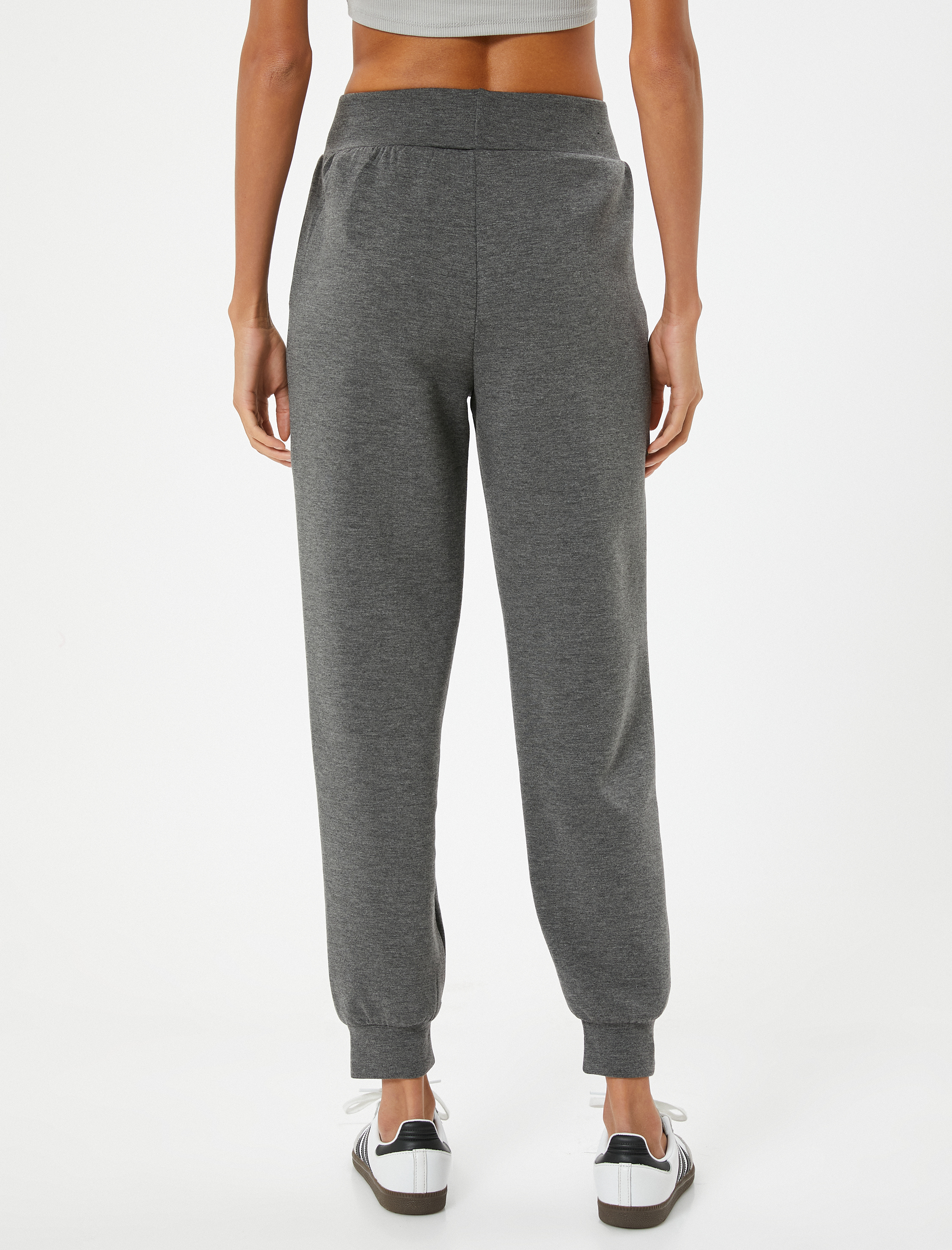   Jogger Eşofman Altı Beli Lastikli Dikiş Detaylı Cepli