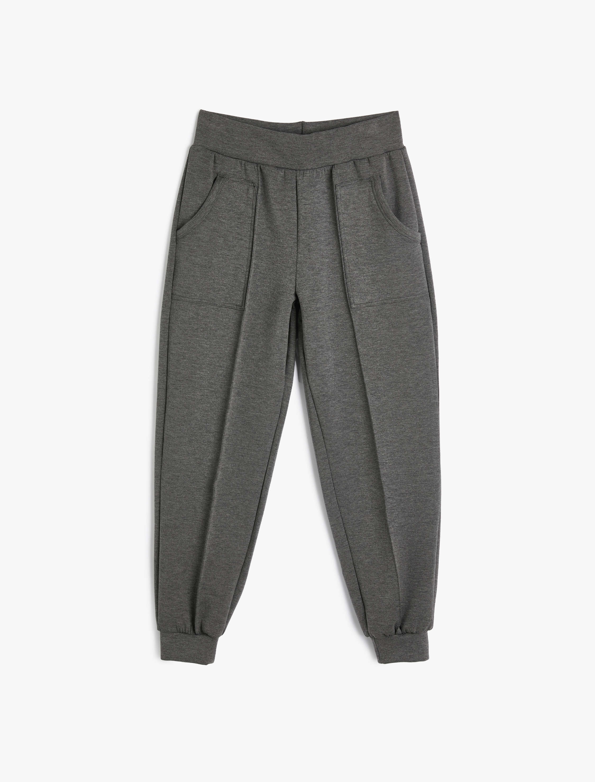   Jogger Eşofman Altı Beli Lastikli Dikiş Detaylı Cepli