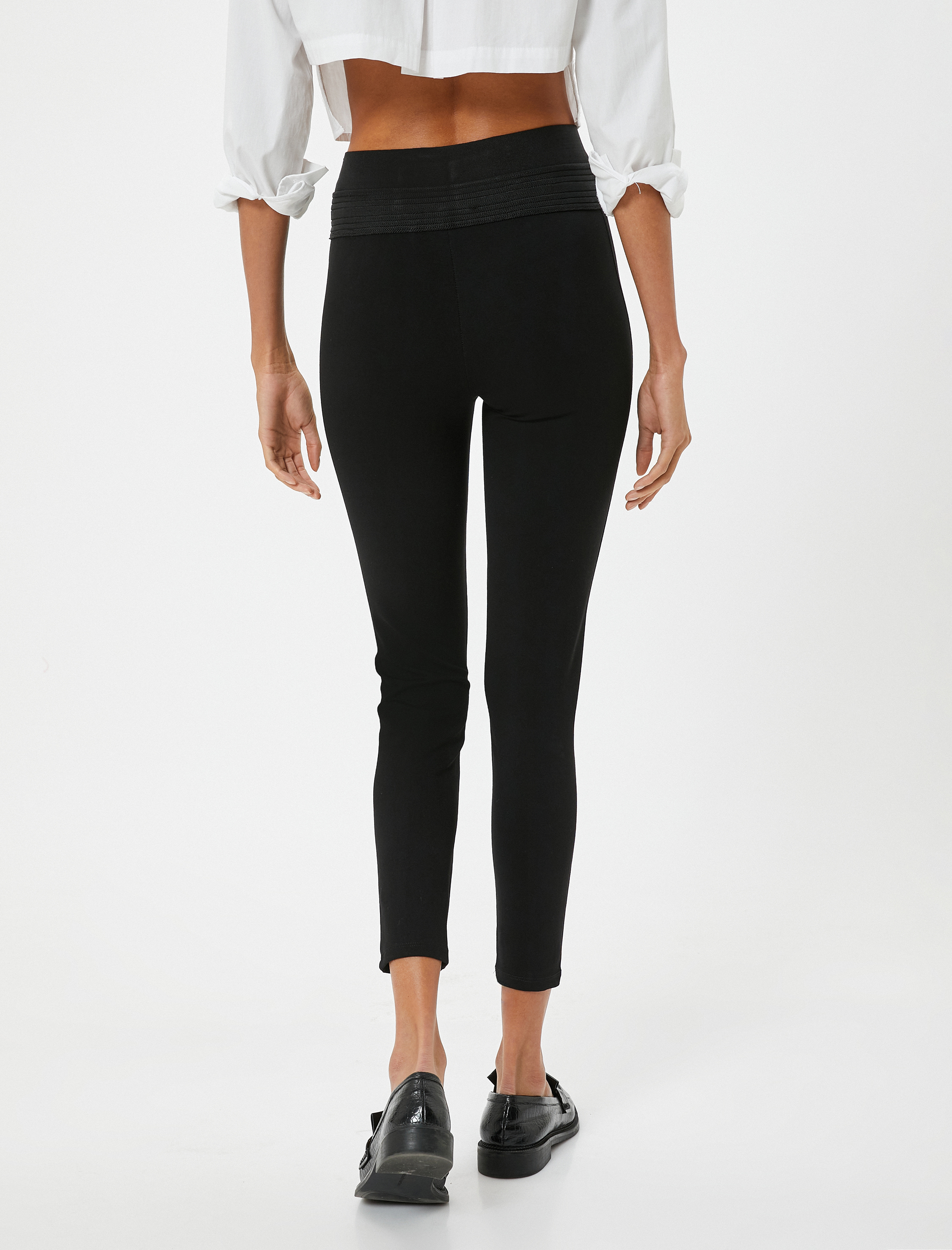   Yüksek Bel Tayt Pantolon Dar Paça