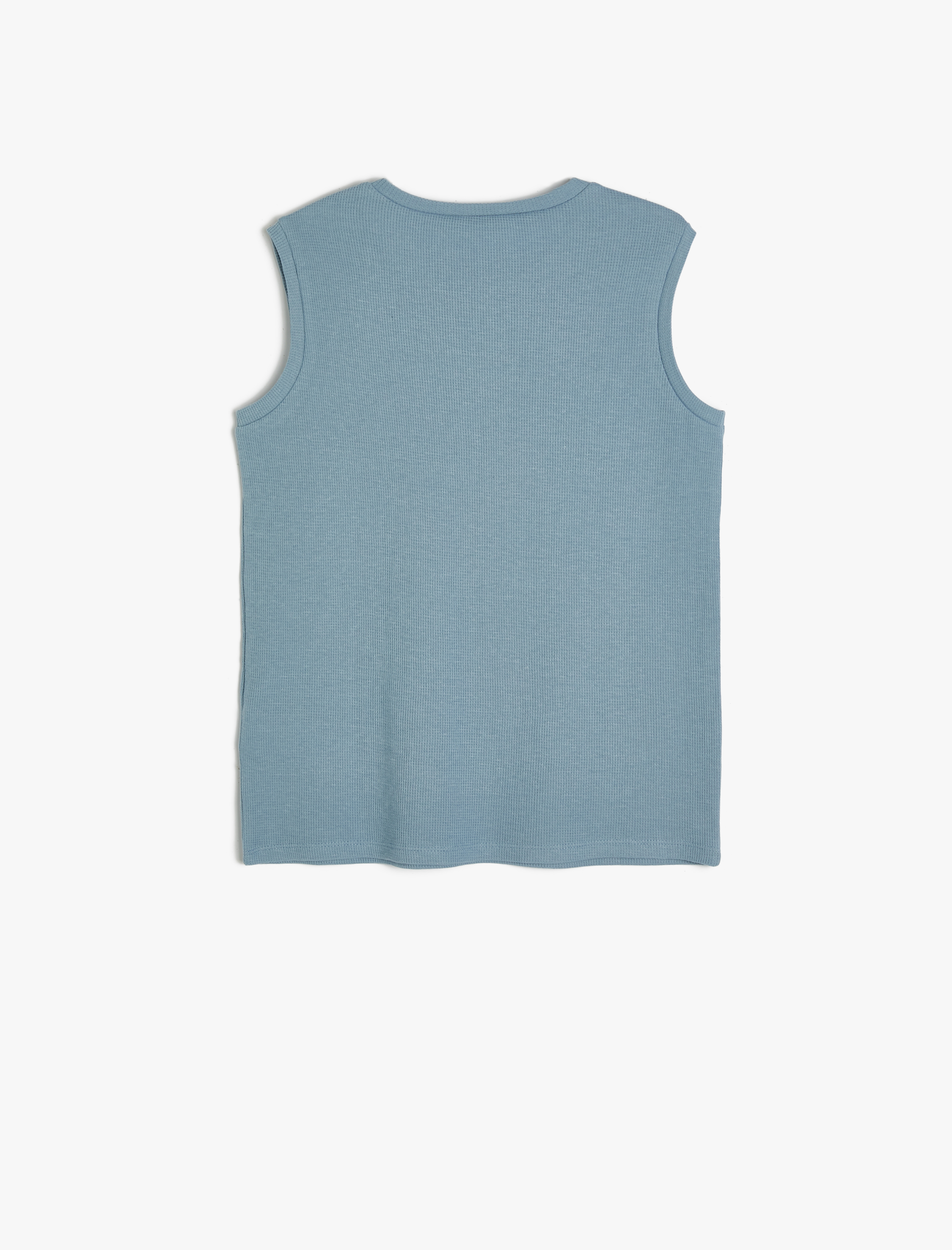  Erkek Çocuk Basic Atlet Kolsuz Ribanalı Pamuklu