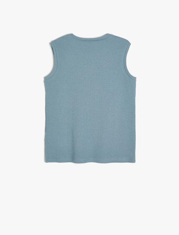 Erkek Çocuk Basic Atlet Kolsuz Ribanalı Pamuklu