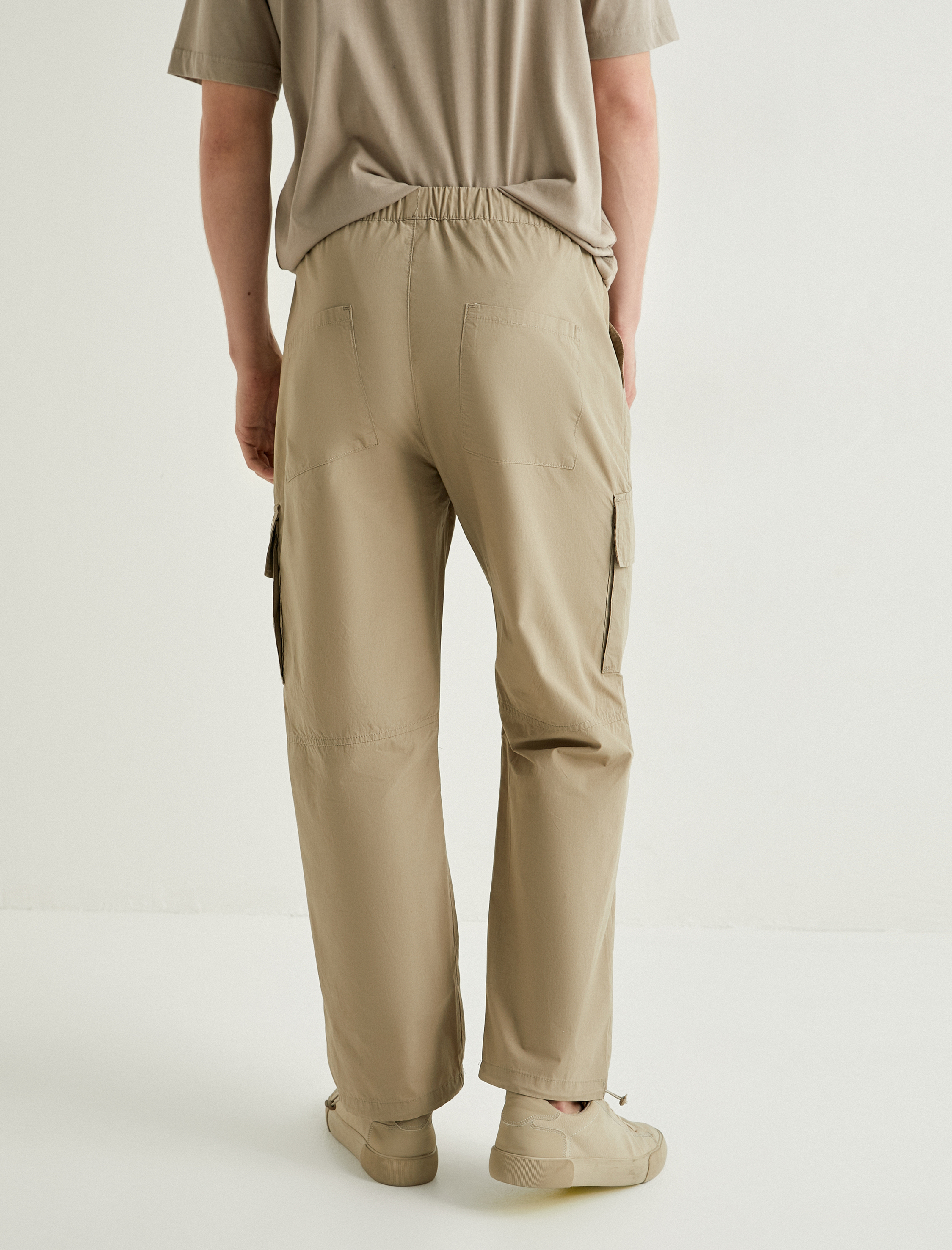   Kargo Paraşüt Pantolon Rahat Kesim Beli Lastikli Cep Detaylı