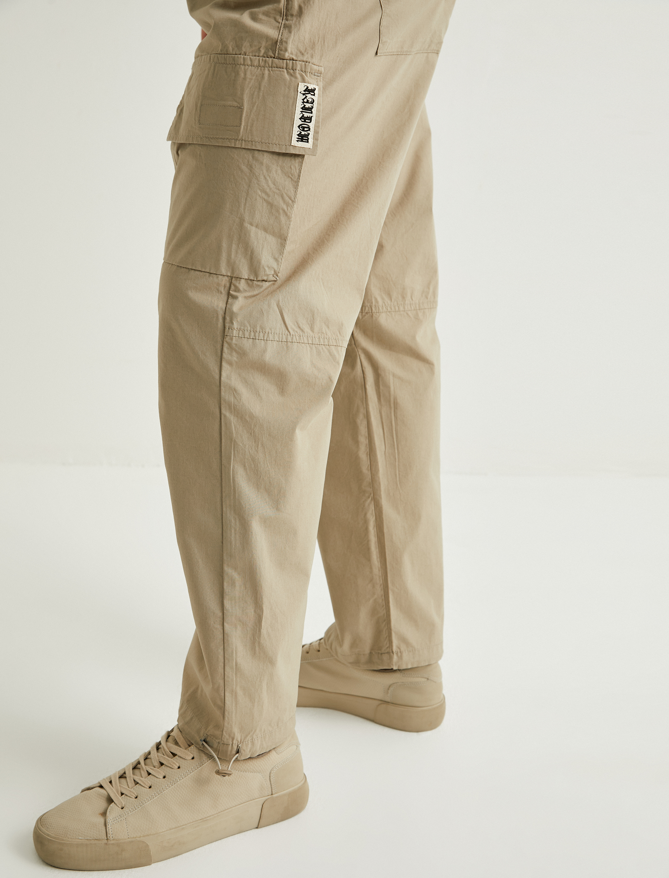   Kargo Paraşüt Pantolon Rahat Kesim Beli Lastikli Cep Detaylı