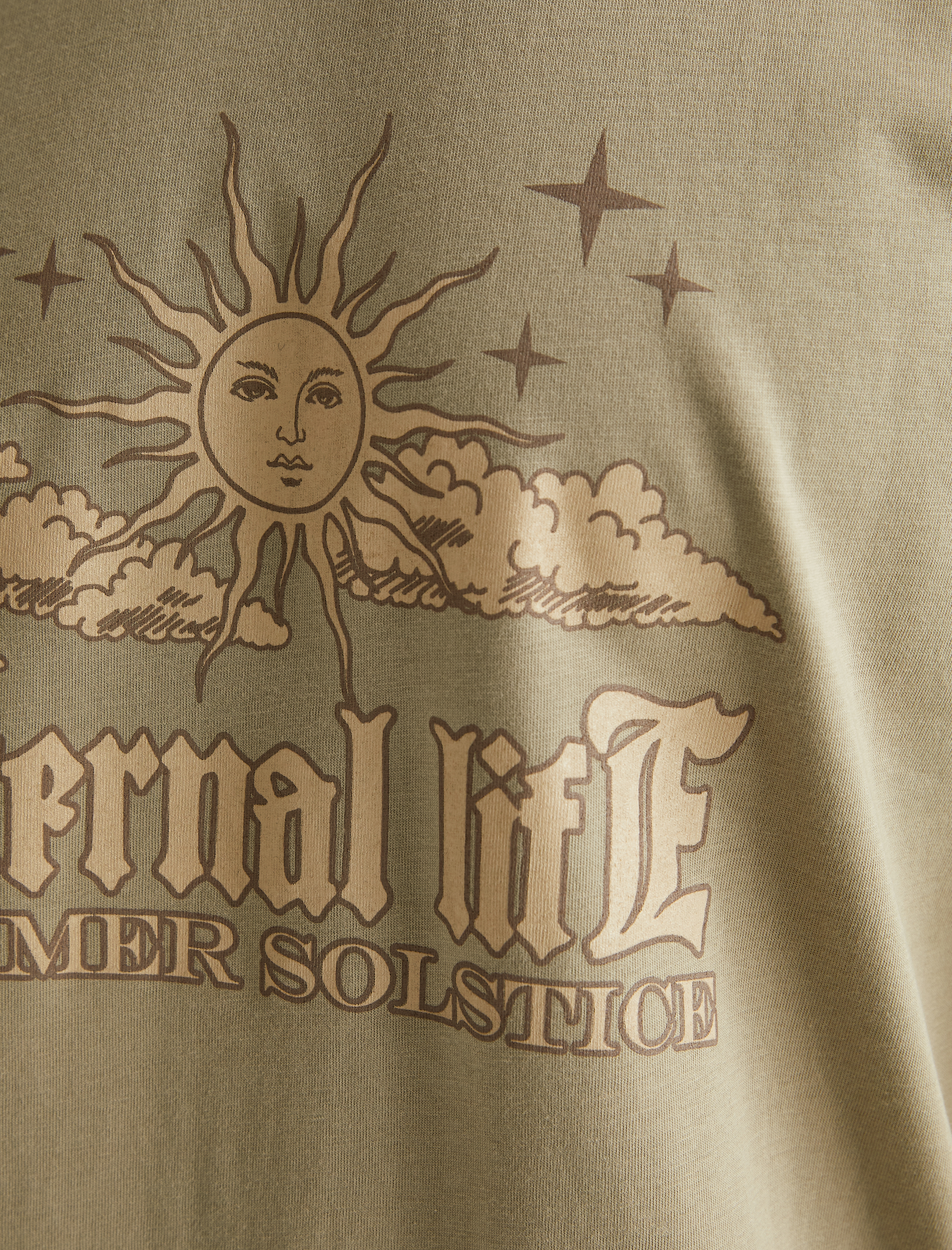   Slogan Baskılı Pamuklu Bisiklet Yaka Slim Fit Tişört