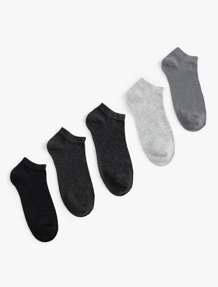 Erkek 5'li Patik Çorap Seti Çok Renkli