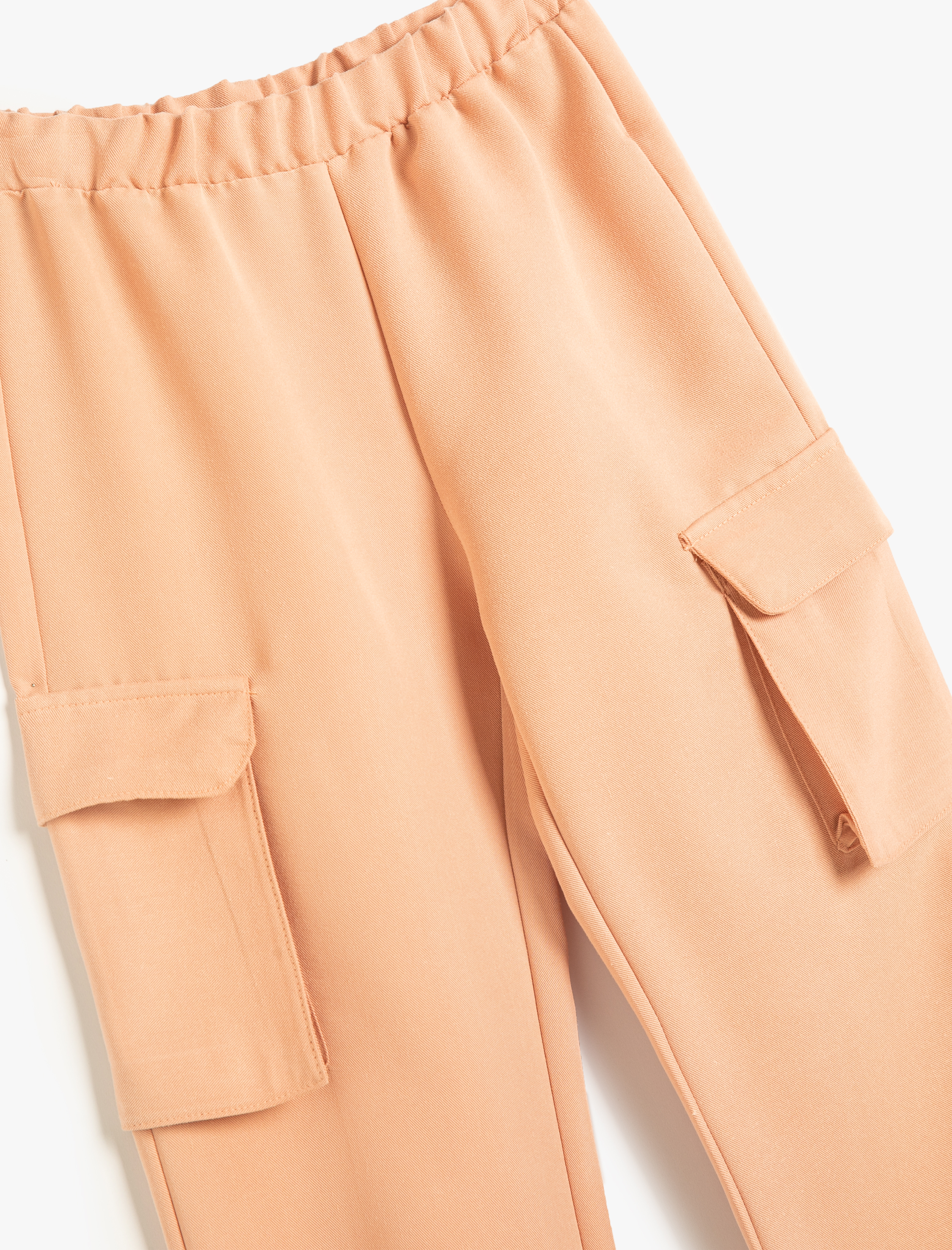  Kız Çocuk Jogger Kargo Pantolon Beli Lastikli Cepli