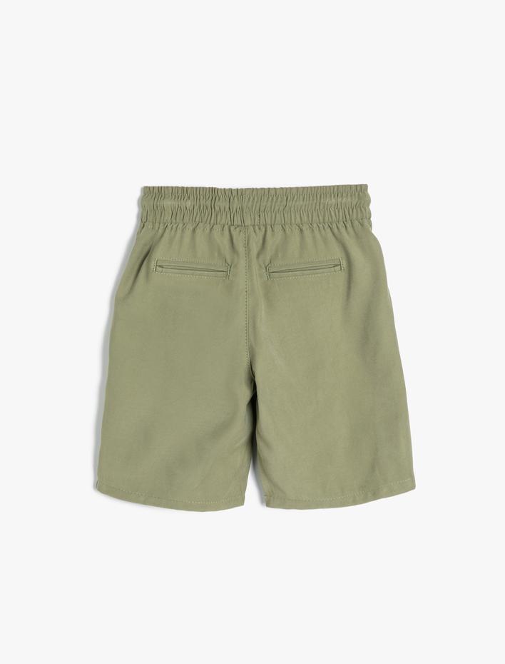 Erkek Çocuk Basic Şort Beli Bağlamalı Cepli Viskon