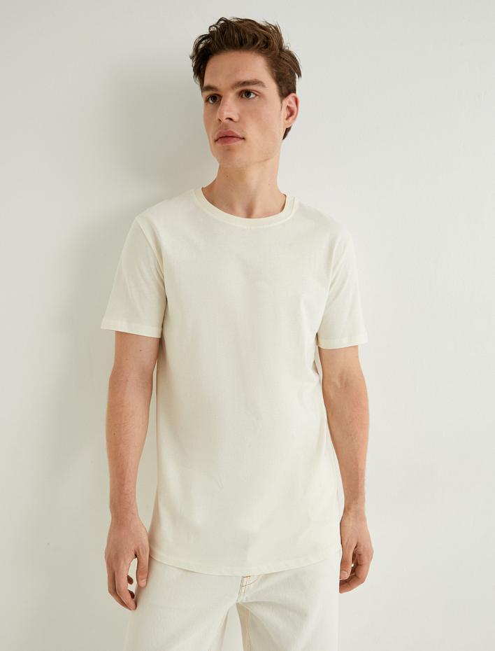  Basic Tişört Slim Fit Bisiklet Yaka Kısa Kollu