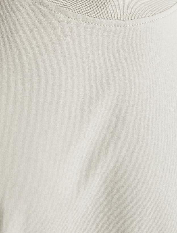 Basic Tişört Slim Fit Bisiklet Yaka Kısa Kollu_5