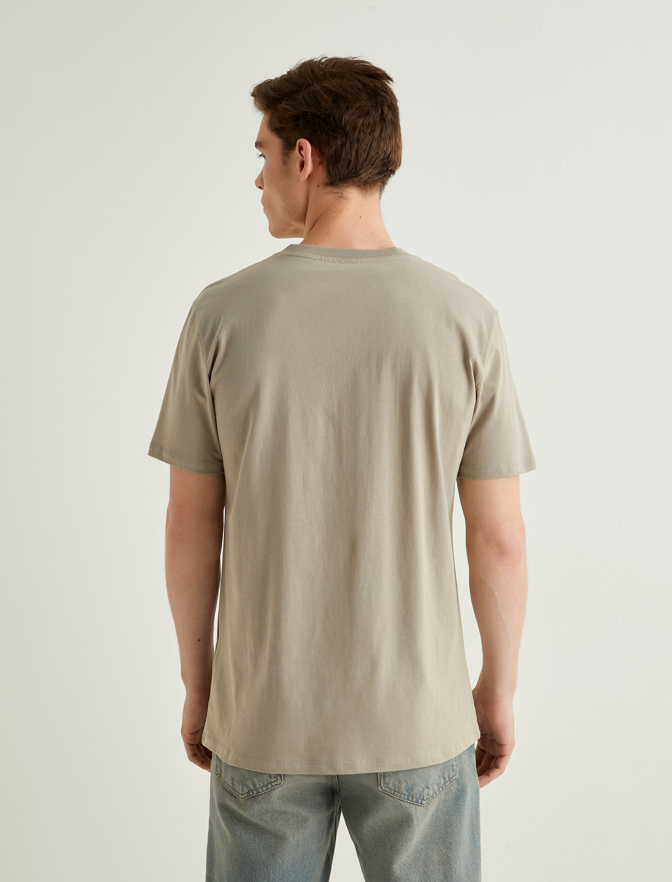   Basic Tişört Slim Fit Bisiklet Yaka Kısa Kollu