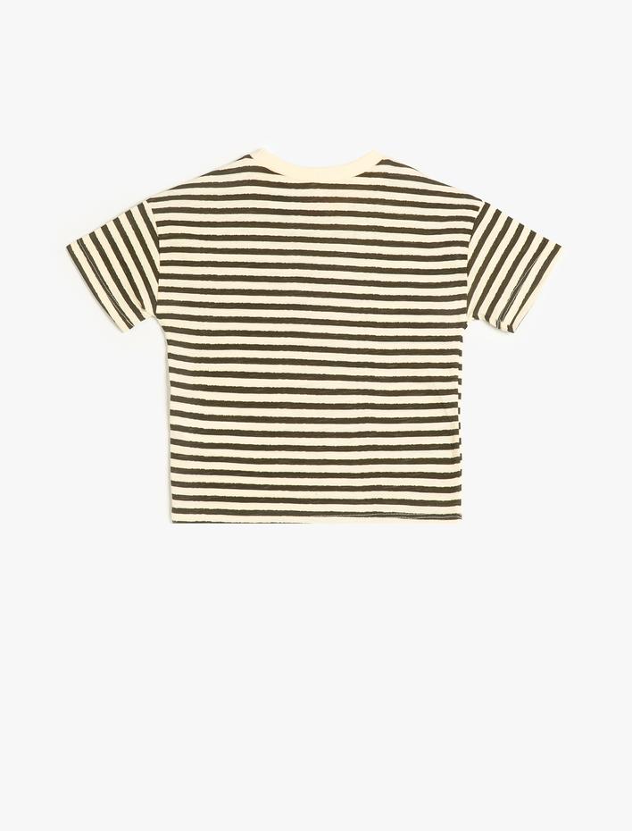 Erkek Bebek Snoopy Tişört Lisanslı Kısa Kollu Bisiklet Yaka Pamuklu