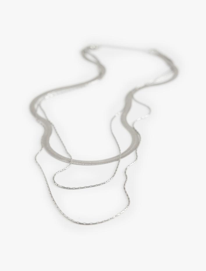 Kadın Zincir Kolye 3 Sıralı