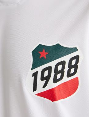 Oversize Tişört Baskılı Kısa Kollu V Yaka_7