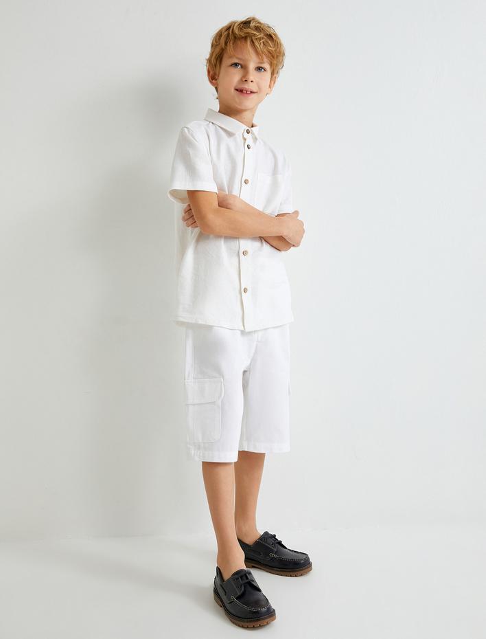 Erkek Çocuk Şort Yandan Cepli Pamuklu