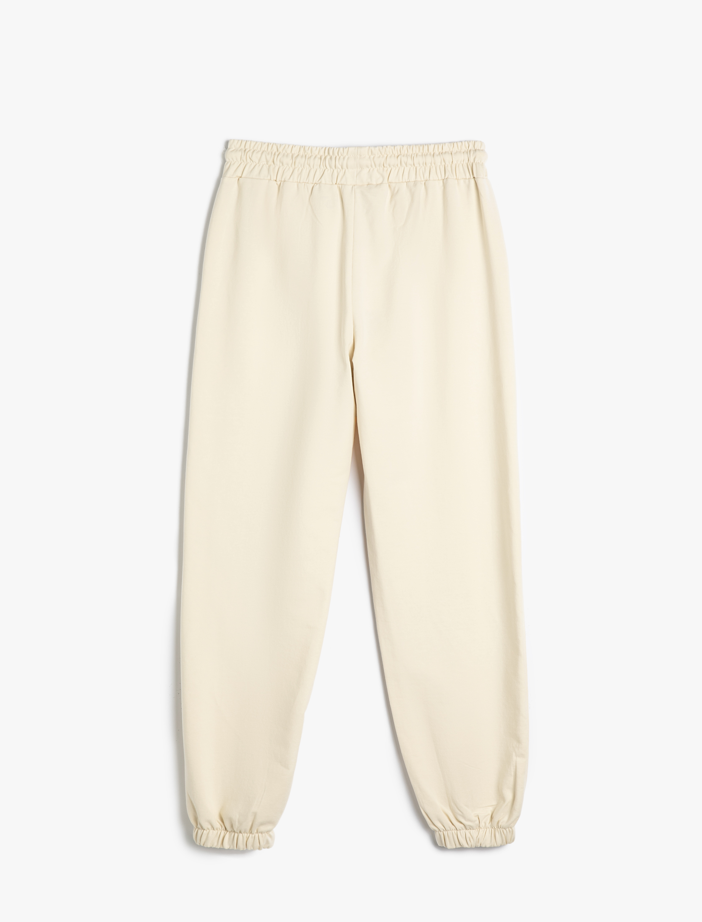   Jogger Eşofman Altı Spor Yüksek Bel Cepli Beli Bağlamalı Pamuklu Rahat Kalıp