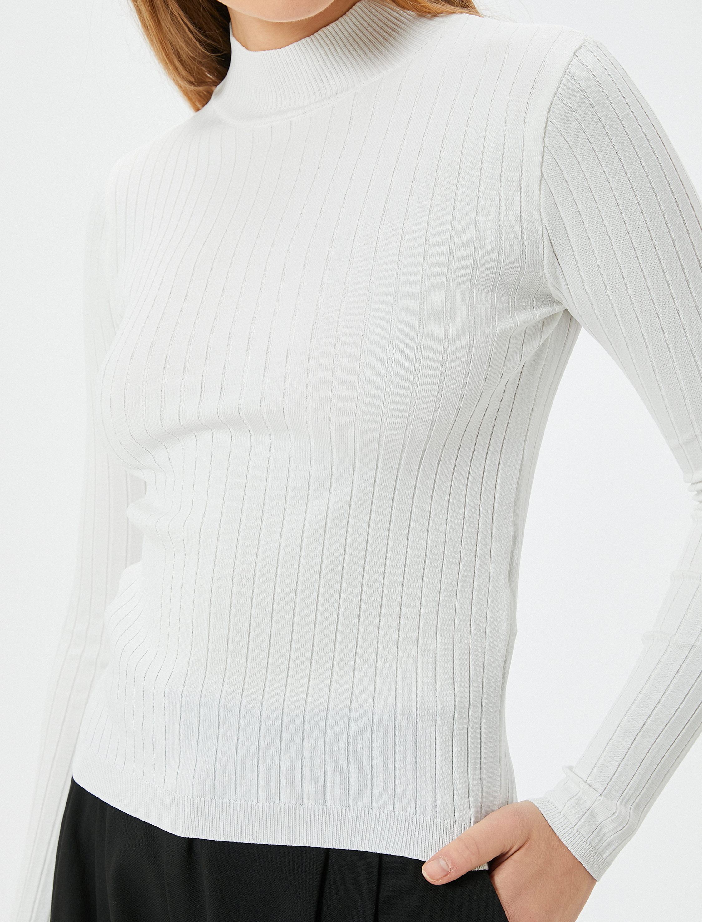   Balıkçı Yaka Triko Kazak Uzun Kollu Slim Fit