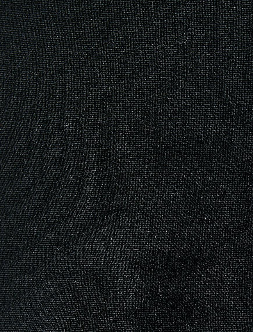   Crop Straplez Üst Arkası Fermuar Kapamalı Slim Fit