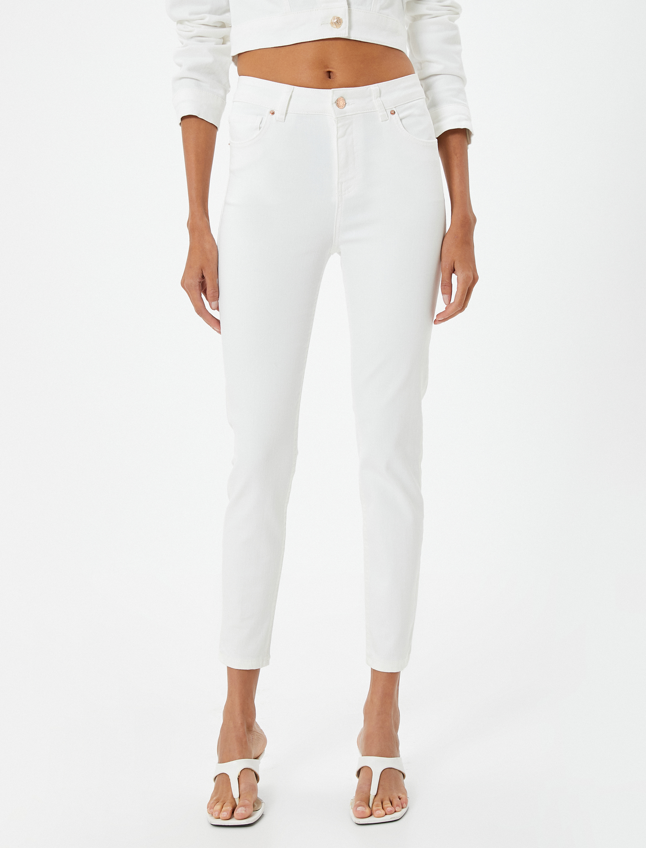   Yüksek Bel Kot Pantolon Skinny Fit Push Up