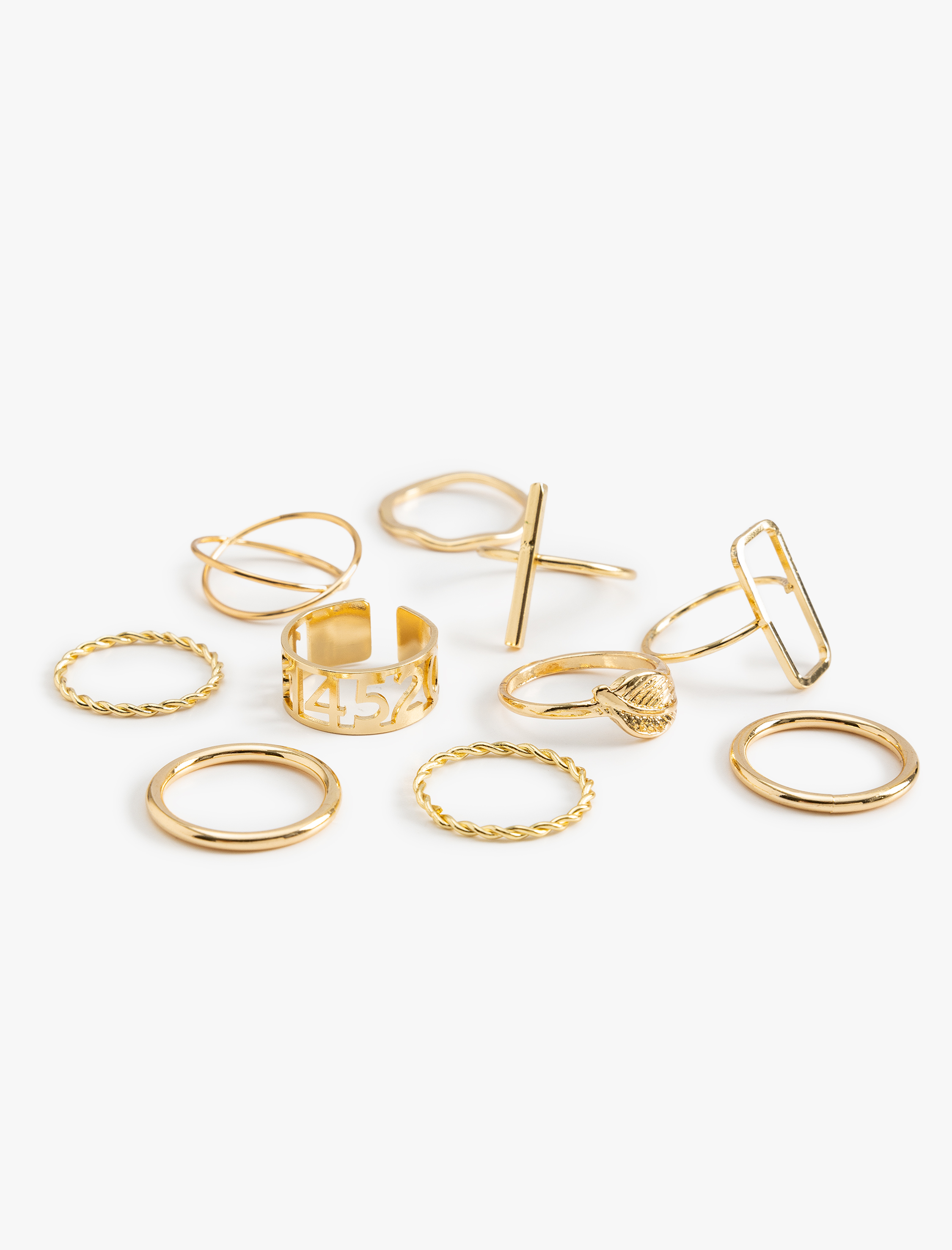  Kadın Yüzük Seti 10'lu Çelik