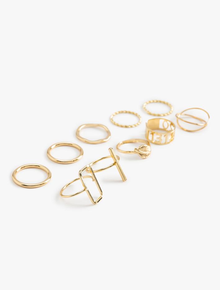 Kadın Yüzük Seti 10'lu Çelik