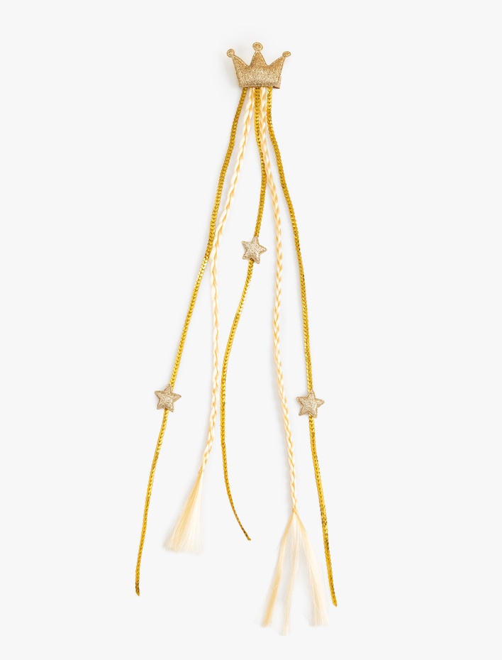 Kız Çocuk Toka Saç Örgülü Taç Detaylı