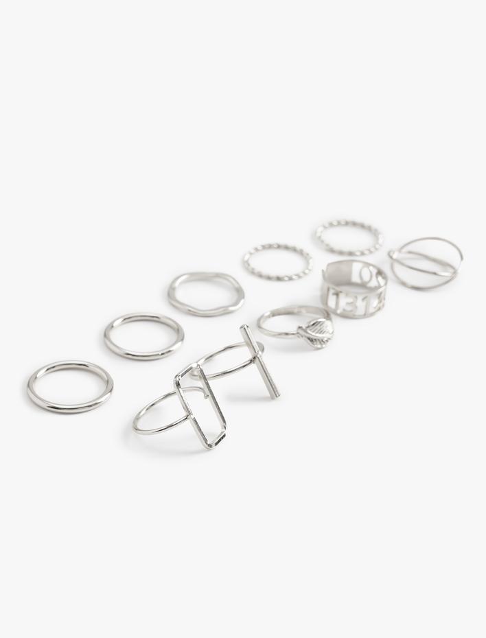 Kadın Yüzük Seti 10'lu Çelik