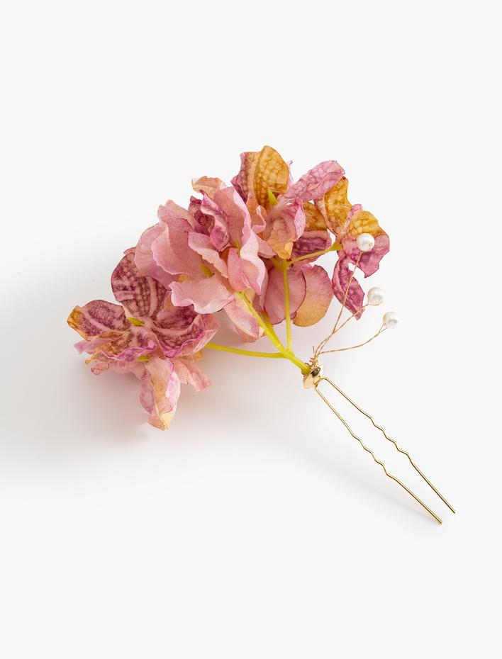 Kadın Çiçekli Tel Toka