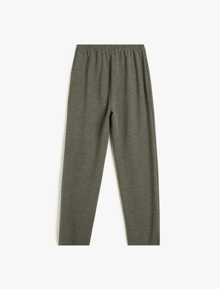 Kız Çocuk Basic Pantolon Beli Lastikli Pile Detaylı