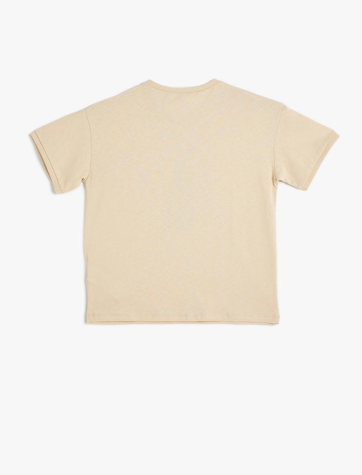 Erkek Çocuk Tişört Yaz Temalı Kısa Kollu Bisiklet Yaka Pamuklu