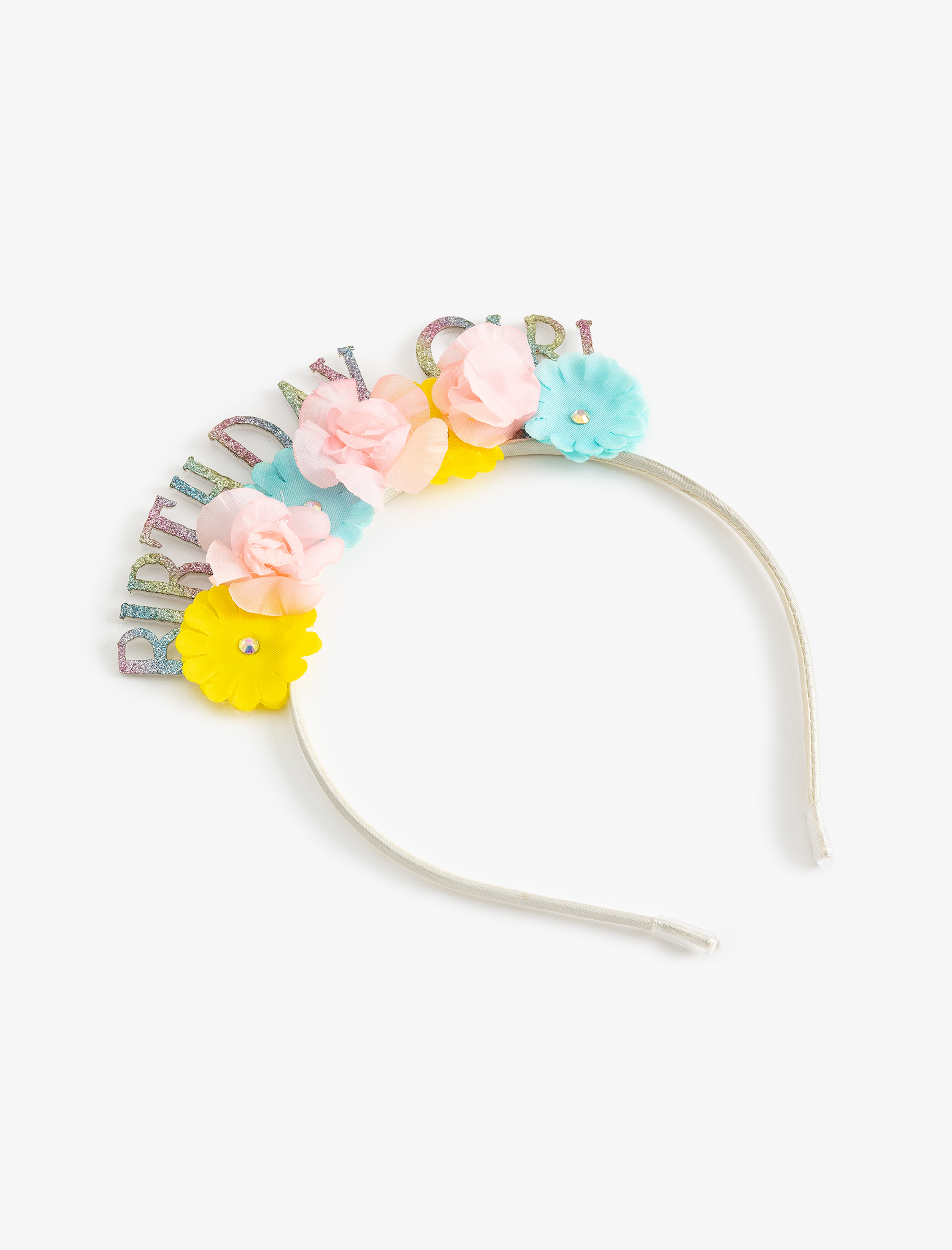  Kız Çocuk Çiçek Detaylı Doğum Günü Tacı