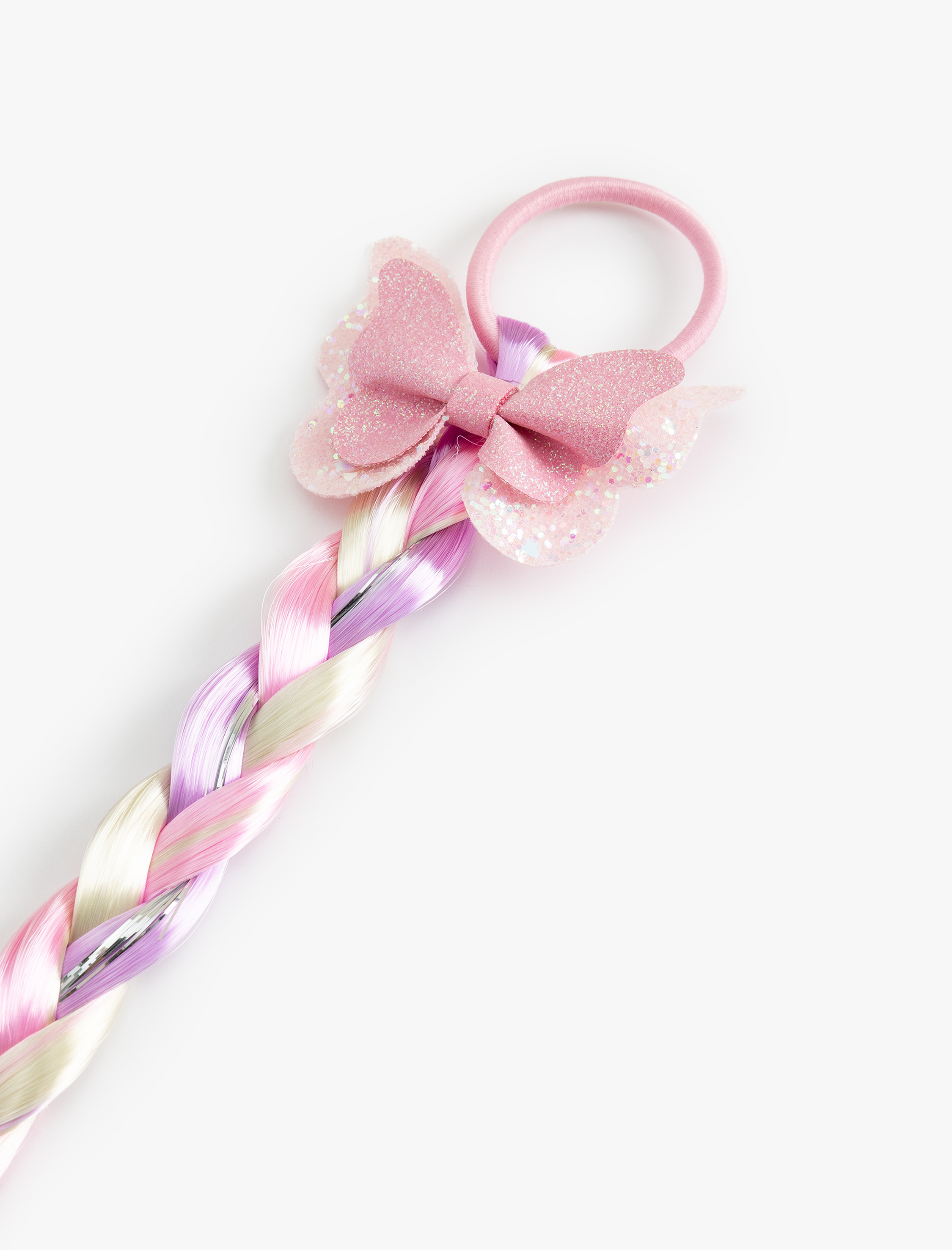 Kız Çocuk Toka Saç Örgülü Kelebek Detaylı