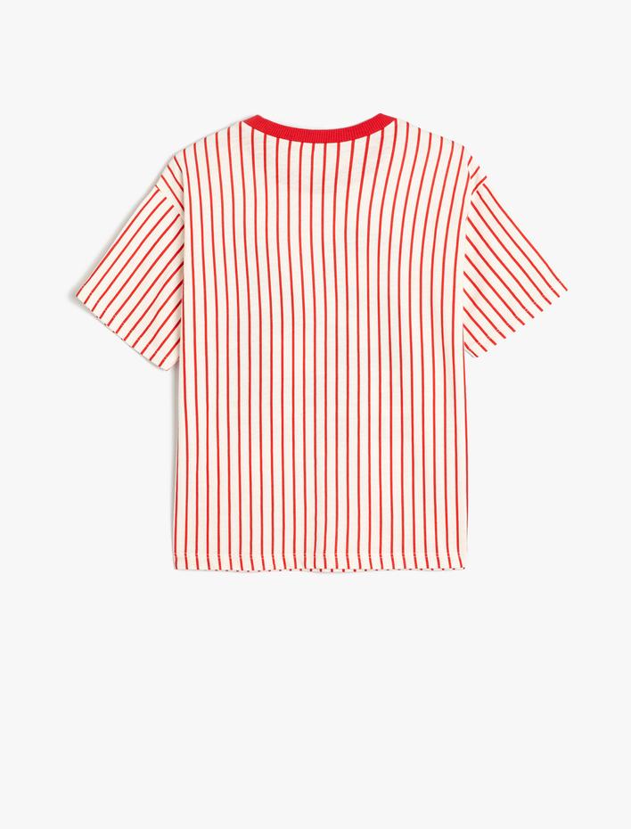 Erkek Çocuk Oversize Tişört Spor Temalı Kısa Kollu Bisiklet Yaka Baskılı