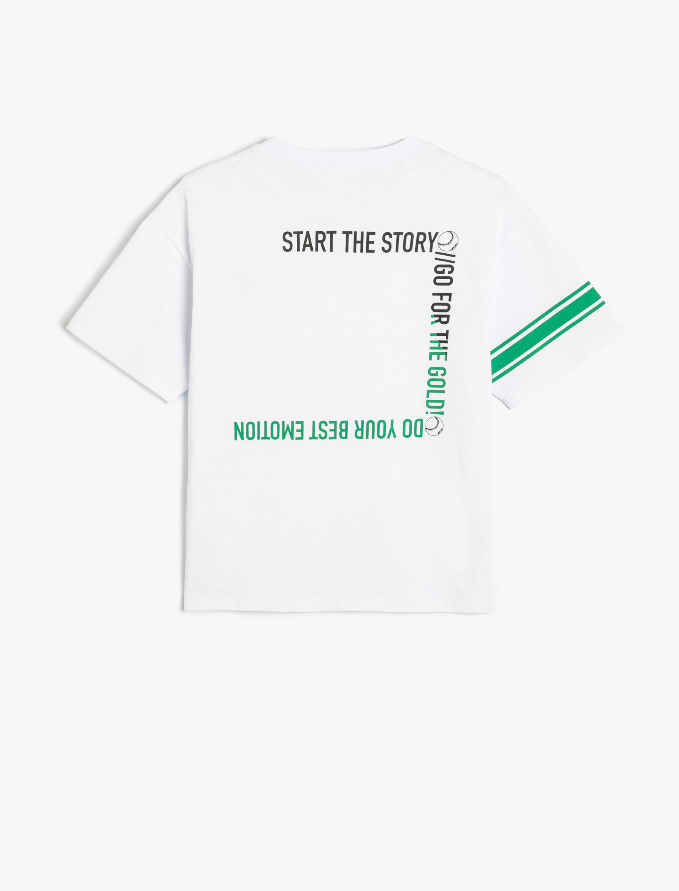  Erkek Çocuk Oversize Tişört Spor Temalı Renk Bloklu Kısa Kollu Bisiklet Yaka Baskılı