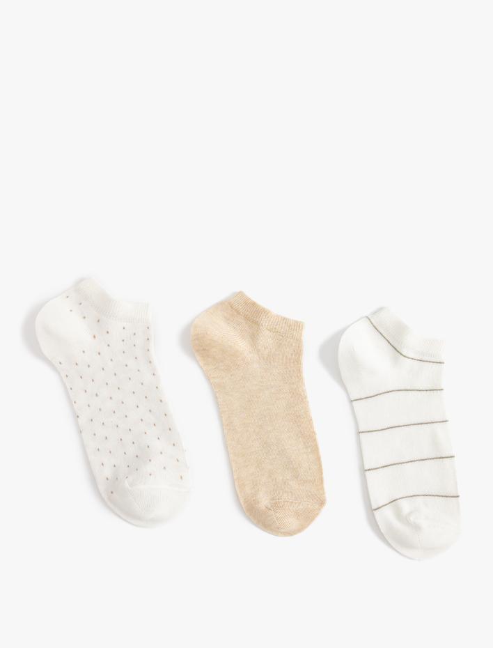 Kadın Puantiyeli 3'lü Patik Çorap Seti
