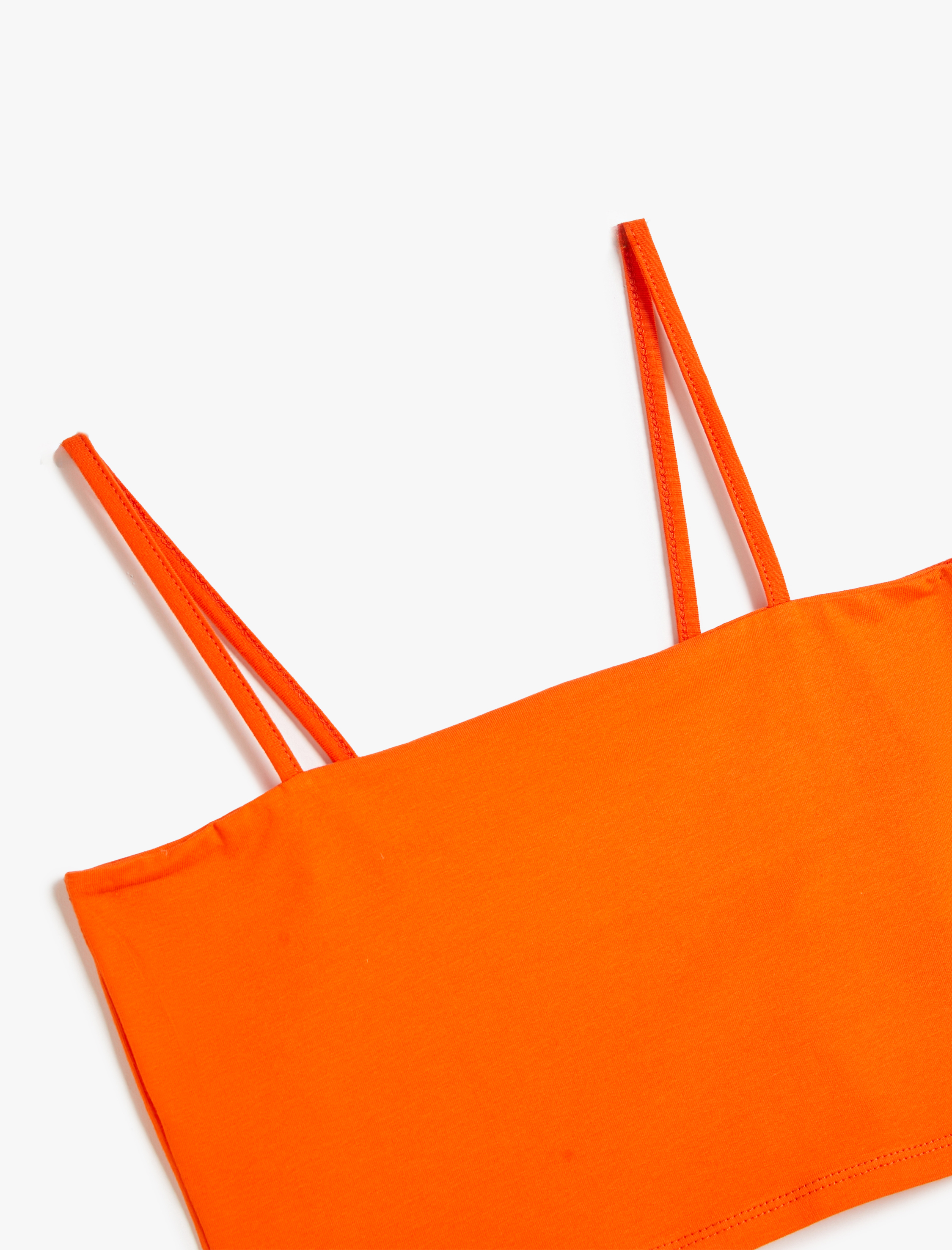 Kız Çocuk Basic Crop Atlet İnce Askılı Pamuklu