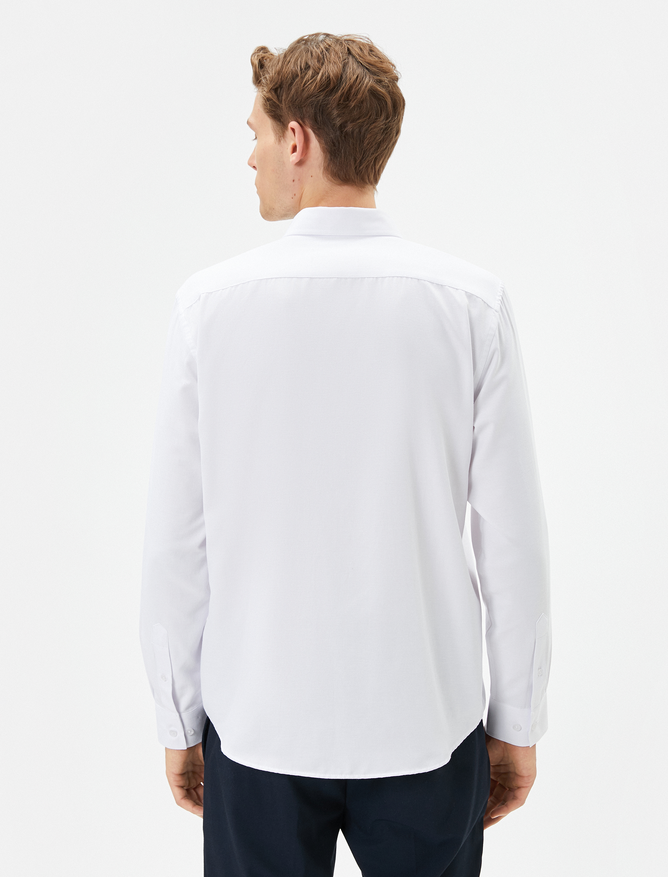   Klasik Gömlek Uzun Kollu Düğmeli Cep Detaylı Regular Fit