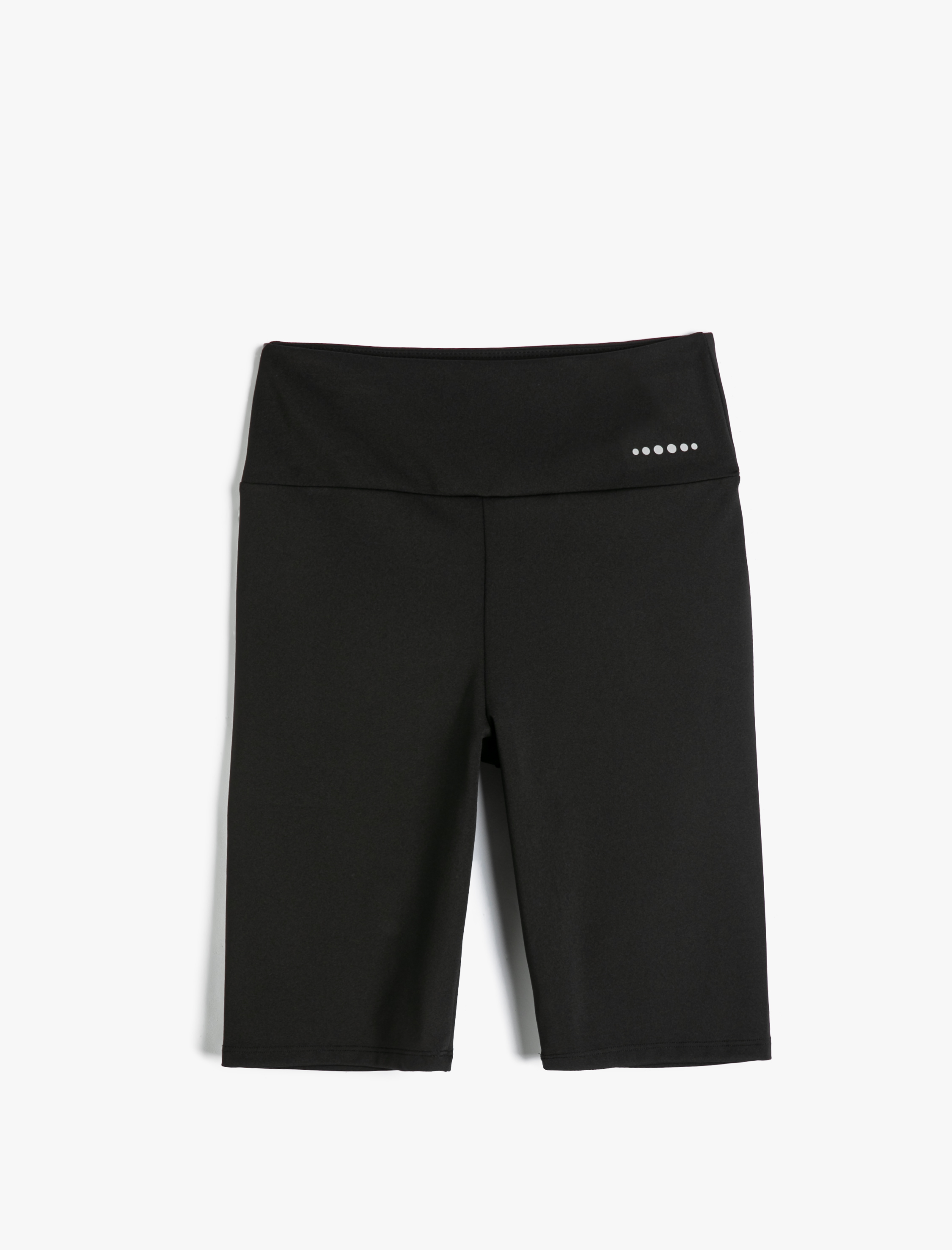   Kısa Bisikletçi Taytı Reflektör Baskı Detaylı Yüksek Bel