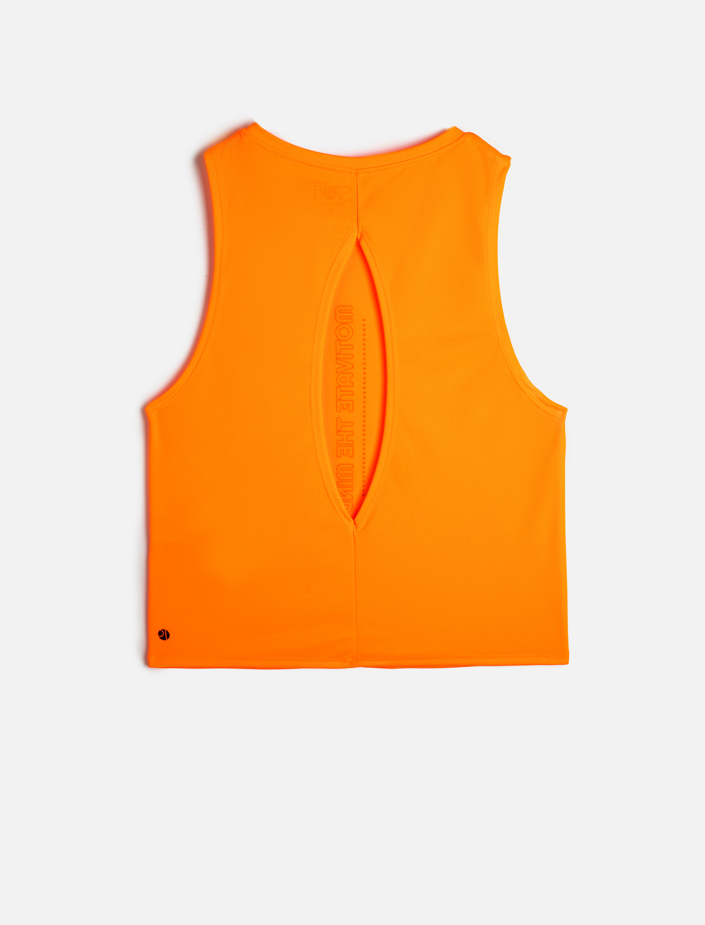   Arkası Pencere Detaylı Uzun Spor Atlet Bisiklet Yaka Baskılı