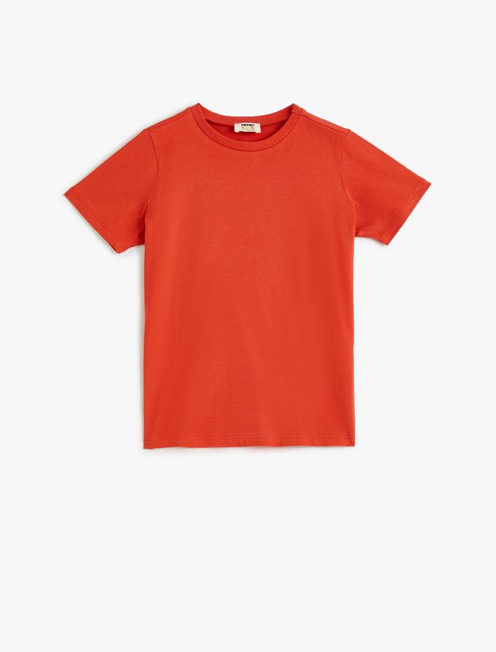 Erkek Çocuk Basic Tişört Seti Kısa Kollu Bisiklet Yaka Pamuklu