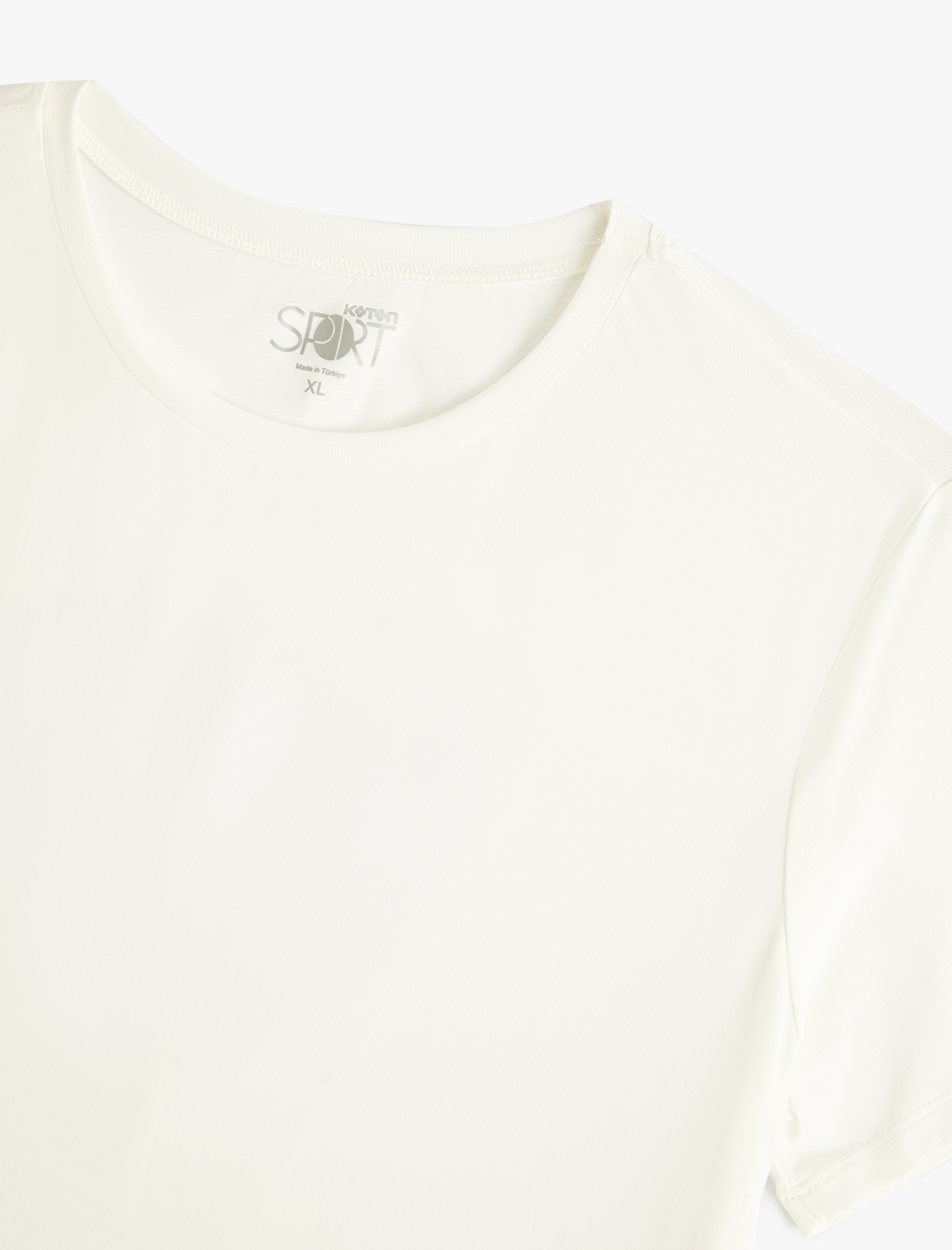   Arkası Pencere Detaylı Spor Tişört Kısa Kollu Bisiklet Yaka Rahat Kalıp