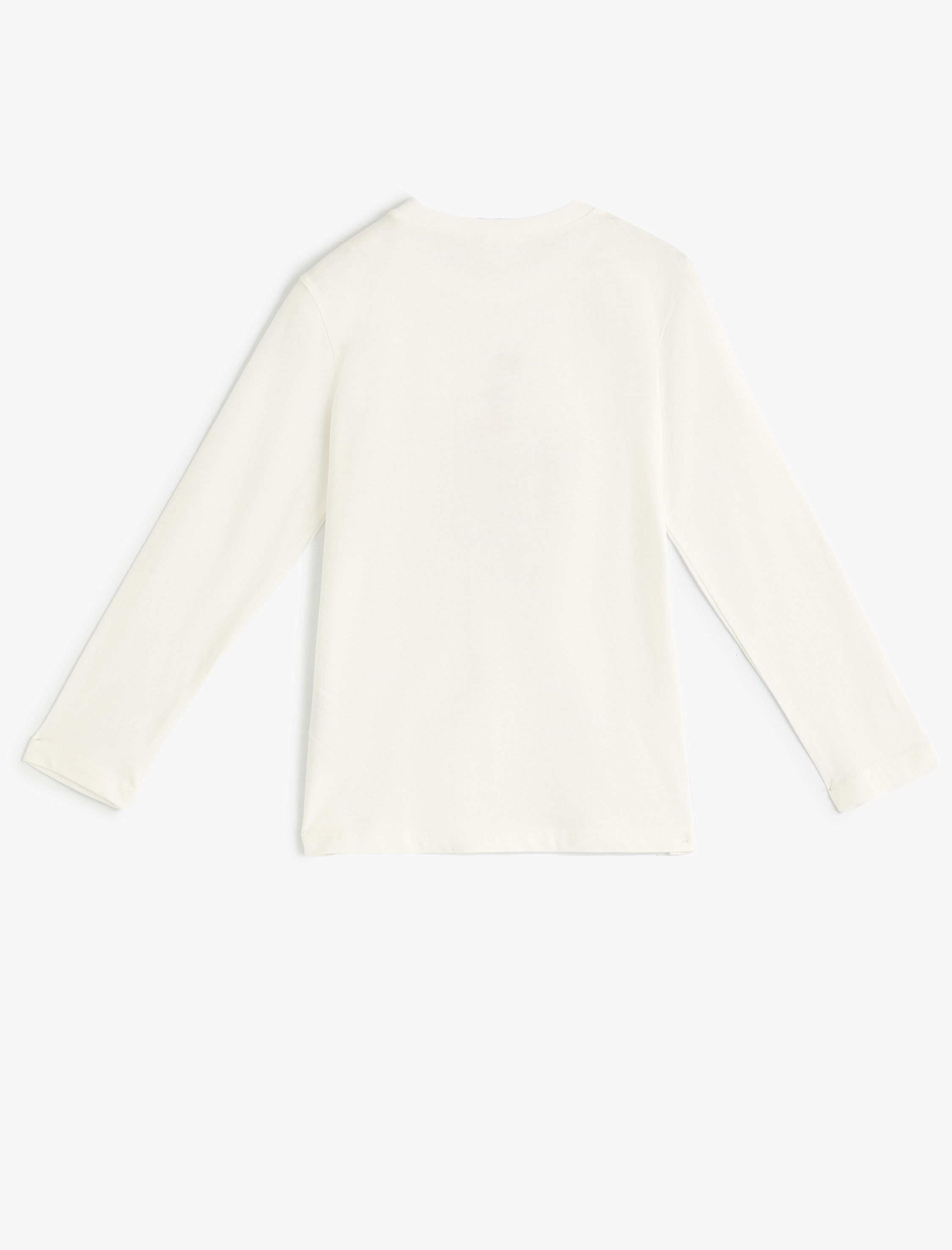  Kız Çocuk Balerin Baskılı Uzun Kollu Bisiklet Yaka Pamuklu Tişört