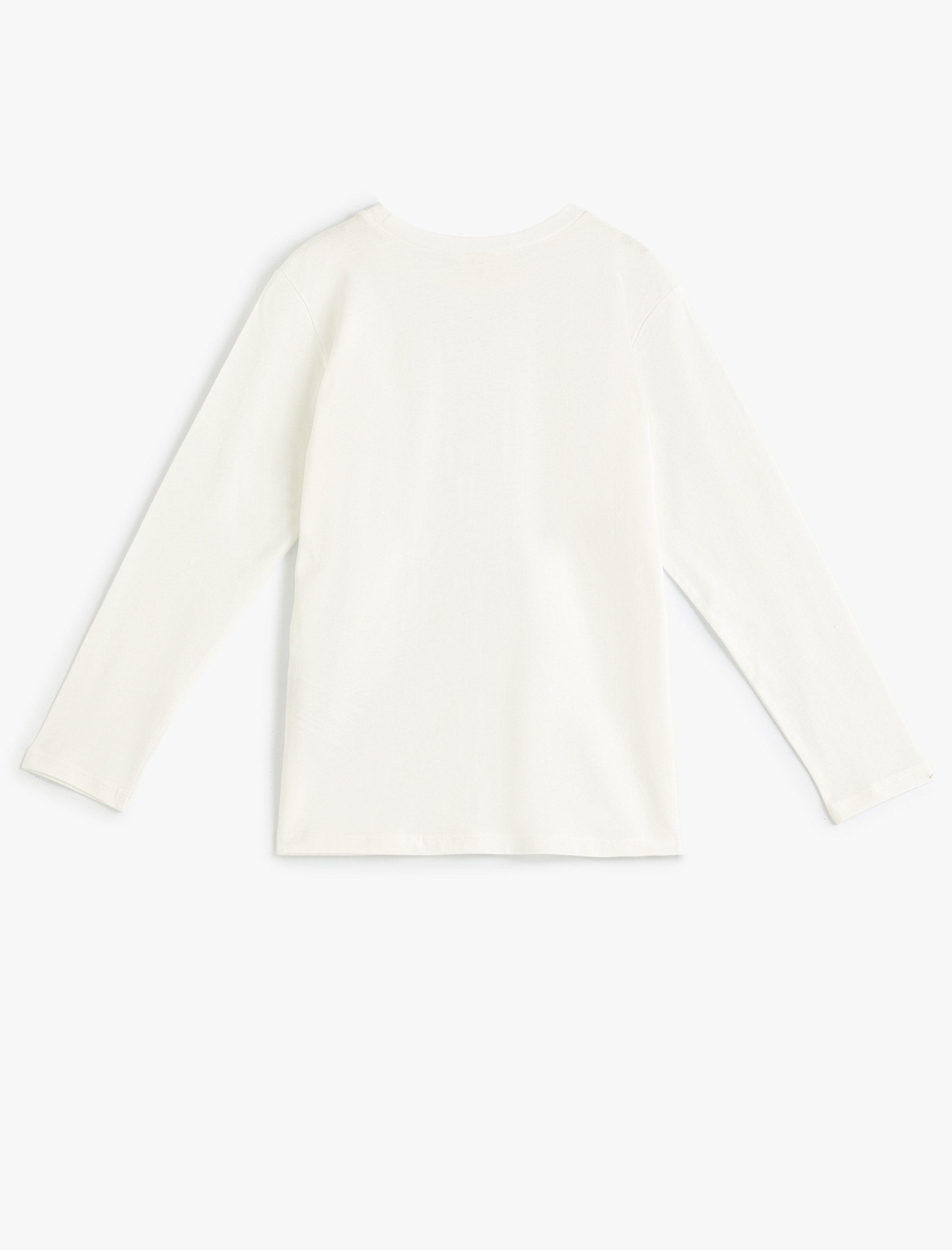  Erkek Çocuk Basic Tişört Uzun Kollu Bisiklet Yaka Pamuklu